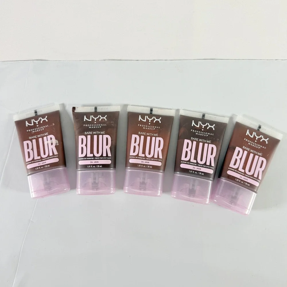 NYX Bare With Me Blur Foundation 24 Java Matte Full Coverage Lot of 5 New